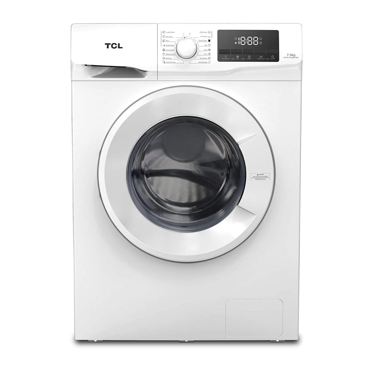 Open Box, Unused TCL 7 Kg Fully-Automatic Front Loading Washing Machine (TWF70-G123061A03(N), White)