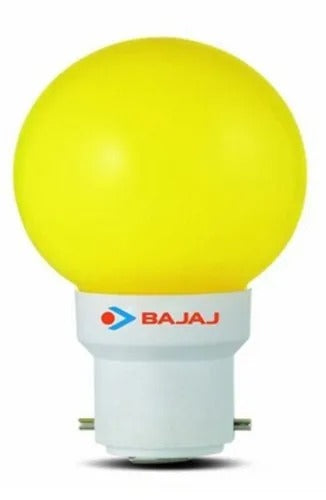 Open Box Unused Bajaj Ledz Ping Pong Yellow 0.5W B22 Bulb