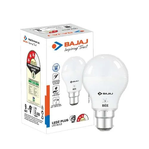 Open Box Unused Bajaj Ledz Plus Led Lamp 9W Cool Day Light B22 (Pack of 6, White)