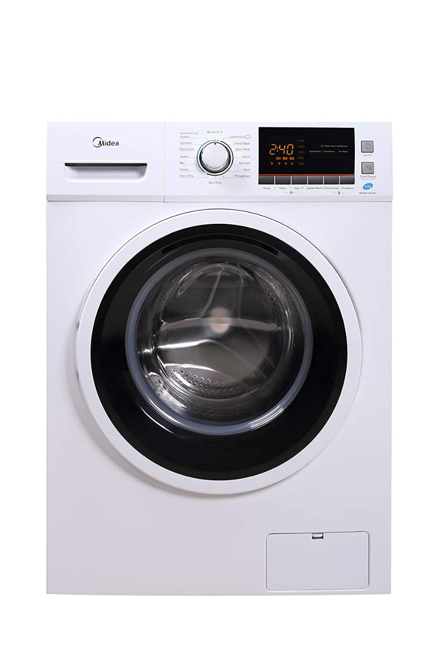 Open Box, Unused Midea 8.5 kg Fully Automatic Front Load Washing Machine (MWMFL085PRF, White, In-built Heater)
