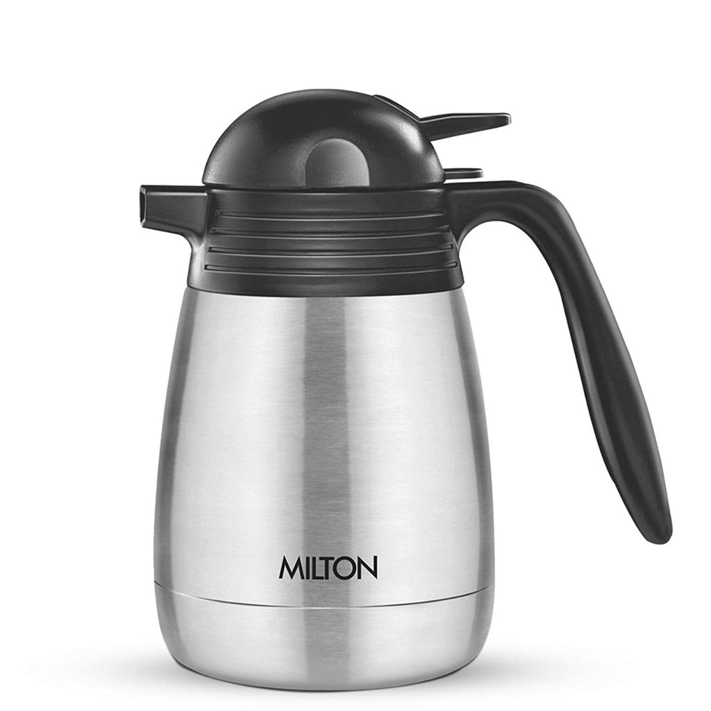 Milton Thermosteel Carafe 24 Hours Hot or Cold Tea/Coffee Pot, 1000 ml, Silver