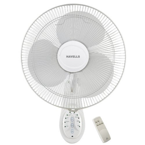 Havells Platina with Remote 400mm Wall Fan (White) Pack of 2
