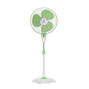 Havells Gatik Neo 400mm Pedestal Fan (White Green) Pack of 3
