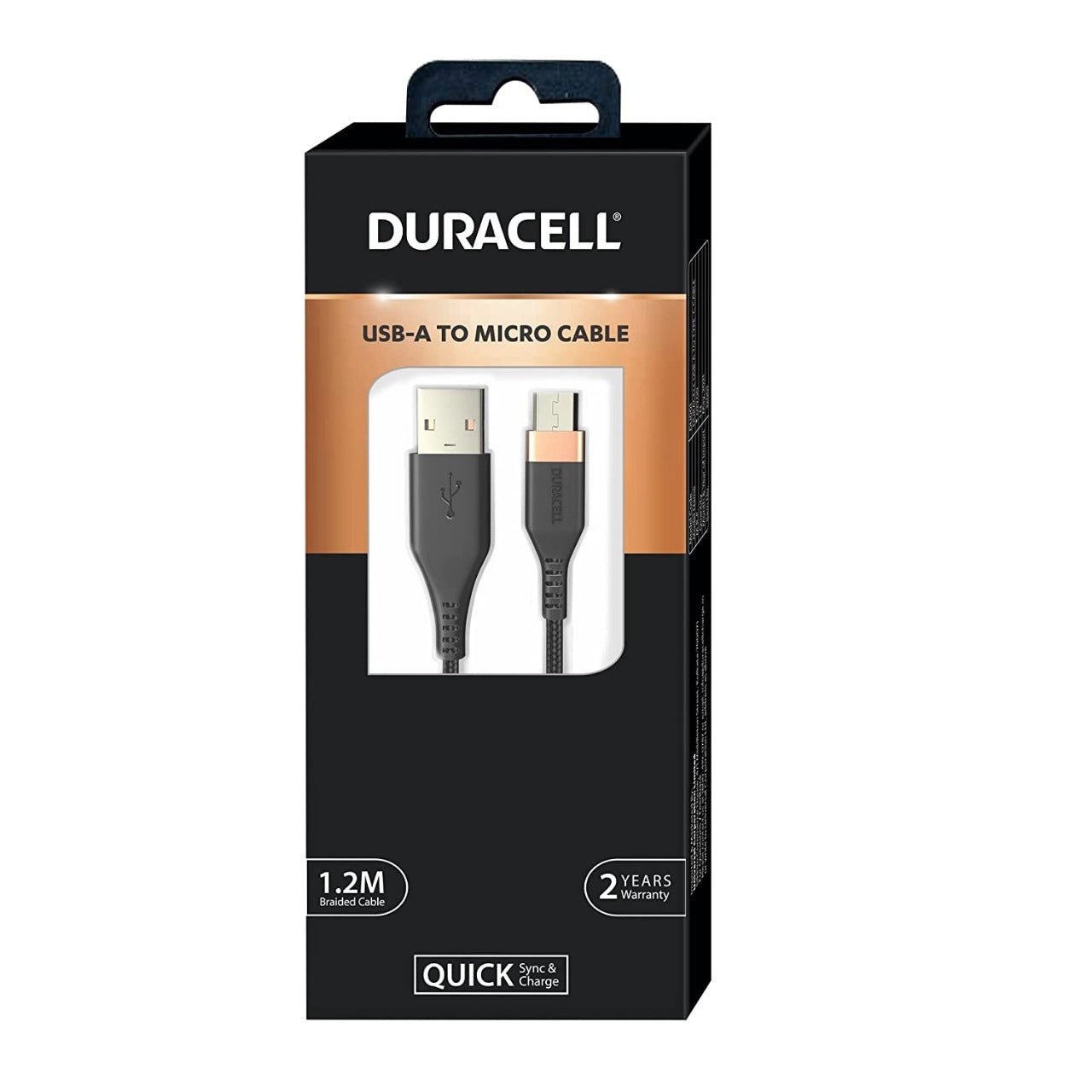 Duracell Micro USB 3A Braided Sync & Fast Charging Cable Pack of 3