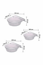 Load image into Gallery viewer, Borosil S/3 Round Casserole ICS22CA3715 Pack of 4
