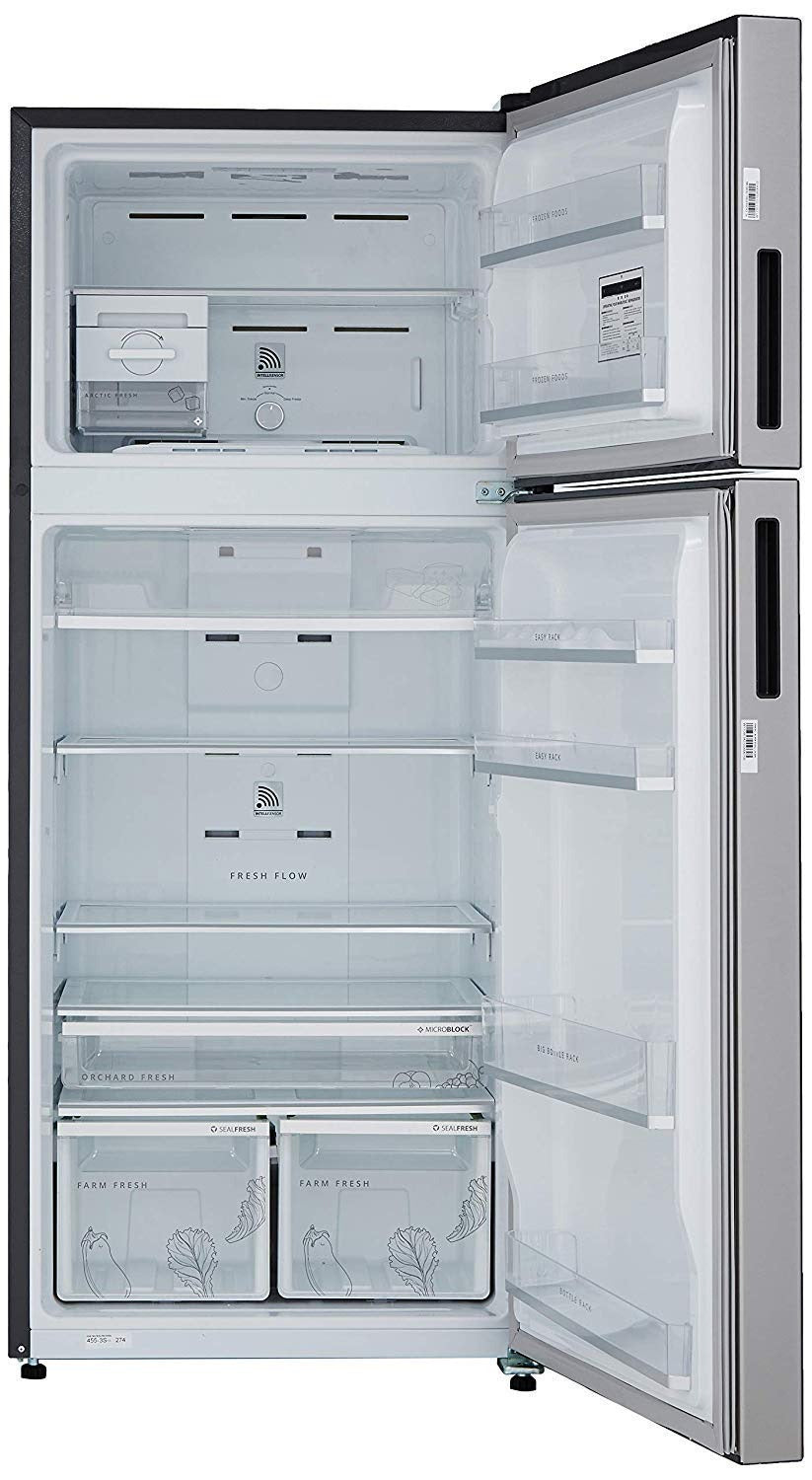 Open Box, Unused Whirlpool 440 L Double Door Refrigerator (Intellifresh INV CNV 455 3S, Alpha Steel)