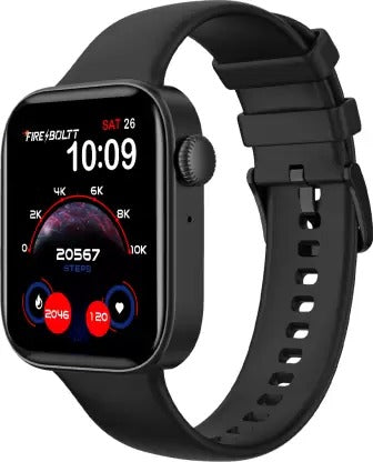 Open Box, Unused Fire-Boltt Ring 2 Smartwatch Black Color