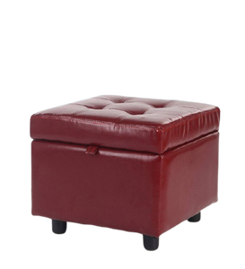 Detec™ Gennadi Ottoman with Storage - Wine Red Color