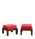 Load image into Gallery viewer, Detec™ Tiny Solid Wood Foot Rest Stool (Set of 2) - Honey Oak Finish
