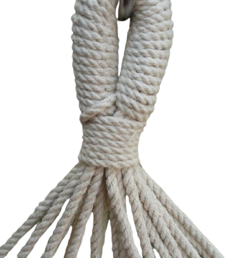 Detec™ Single Cotton Rope Hammock - White Color