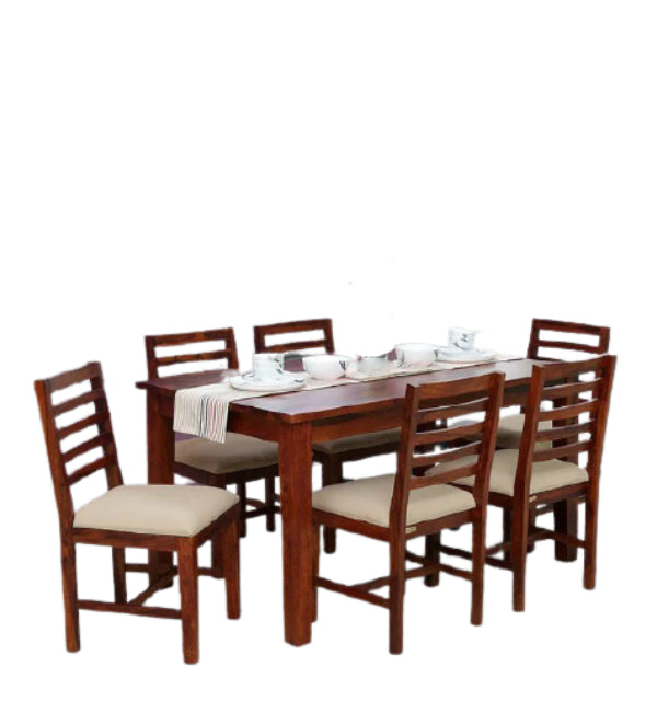 Detec™ Solid Wood 6 Seater Dining Set
