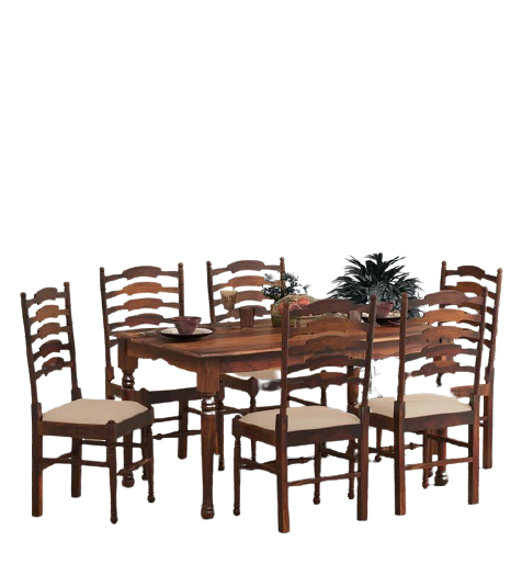 Detec™ Solid Wood 6 Seater Dining Set in Provincial Teak Finish