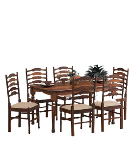 Detec™ Solid Wood 6 Seater Dining Set in Provincial Teak Finish