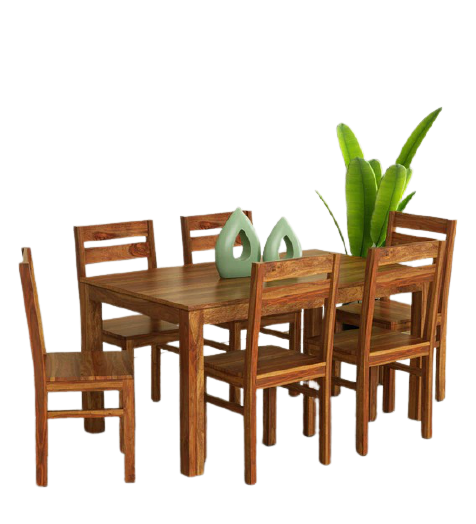 Detec™ Solid Wood 6 Seater Dining Set with Sheesham Wood Material