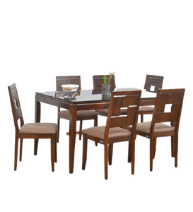 Detec™ 6 Seater Dining Set in Walnut Finish