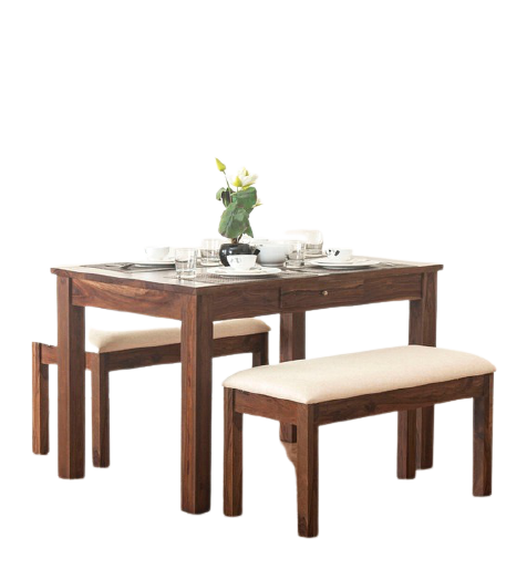 Detec™ 4 Seater Dining Set in Brown Colour