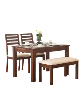 Detec™ 4 Seater Dining Set in Brown Colour