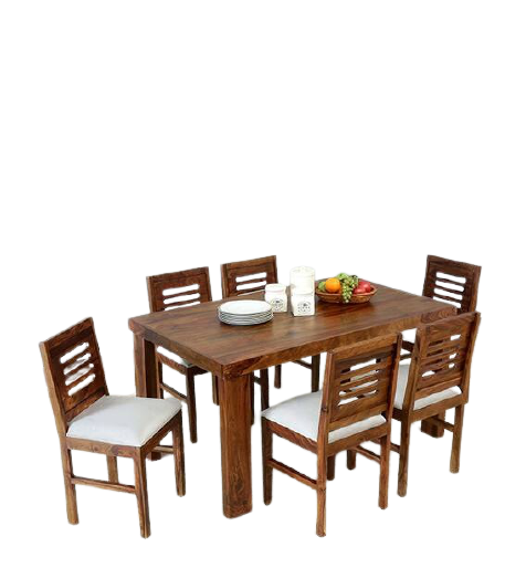 Detec™ Solid Wood 6 Seater Dining Set in Provincial Teak Finish