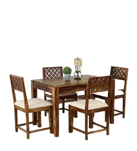 Detec™ Solid Wood 4 Seater Dining Set in Provincial Teak Finish