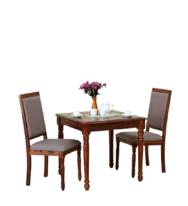 Detec™ Solid Wood 2 Seater Dining Set in Honey Oak Finish