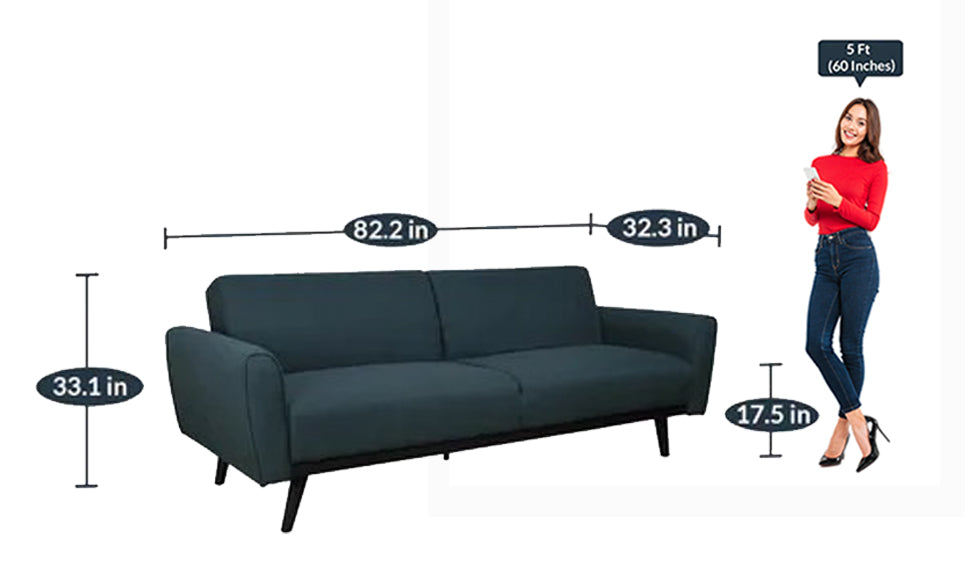 Detec™ Sylvester Sofa Cum Bed - Green