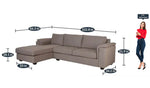 Load image into Gallery viewer, Detec™ Reinhold RHS 2 Seater With Lounger - Light Brown Color
