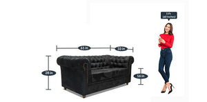 Detec™ Galina 2 Seater Sofa - Black Color