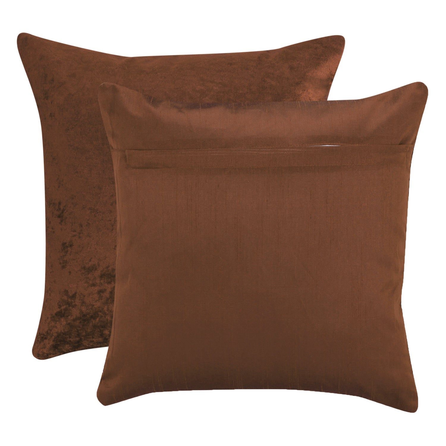 Desi Kapda Brown Plain Cushions Cover