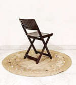 Load image into Gallery viewer, Detec Homzë Polished Wood Foldable Chairs and Table - Dark Brown 
