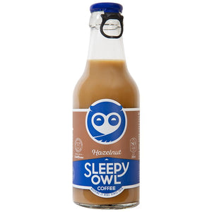 Sleepy Owl Ready To Drink Hazelnut /Hazelnut Charge - Iced Coffee Bottles(12 Bottles Per Case)