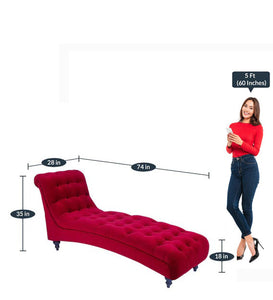 Detec™ Alyona Chaise Lounger - Red Color