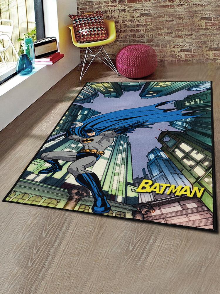 Saral Home Detec™ Batman Anti -Skid Carpet (90 X 150 CM) - Multi Kids Collection