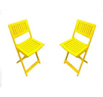 Load image into Gallery viewer, Detec Homzë Wooden Portable Folding Chair  - Yellow
