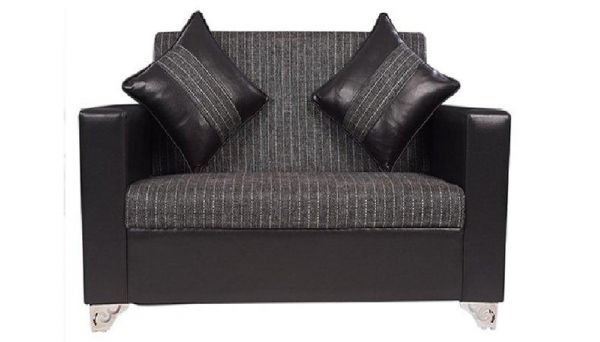 Detec™ Brazil Hard Wood Two Seater Sofa in Charcoal Grey