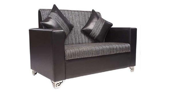 Detec™ Brazil Hard Wood Two Seater Sofa in Charcoal Grey