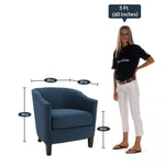 Load image into Gallery viewer, Detec™ Barrel Chair in Blue Colour
