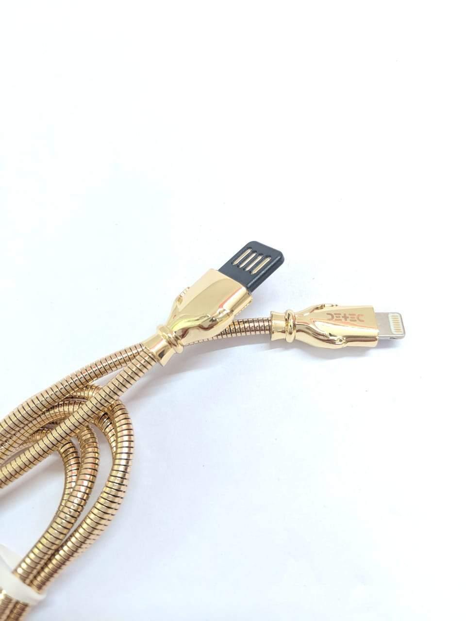 Detec Data Cable - Lightning Gold -  USB 2.0 Type Data Cable - Detech Devices Private Limited