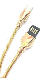 Load image into Gallery viewer, Detec Data Cable - Type C - 4Amp-GOLD- Super Fast Charging Cable - Zinc Metal Shell and Slim Connector - Detech Devices Private Limited
