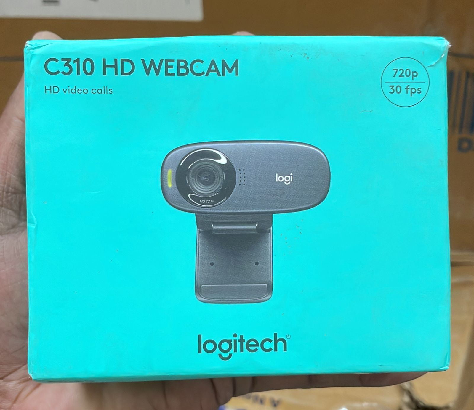 Open Box, Unused Logitech C310 Digital HD Webcam with Widescreen HD Video Calling, HD Light Correction Pack of 2