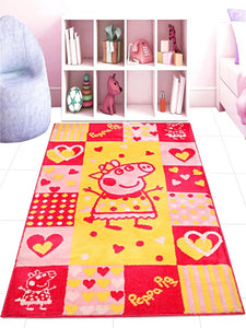 Saral Home Detec™ Cartoon Modern Carpet (Pink, Microfiber, 3 X 5 Feet) Kids Collection