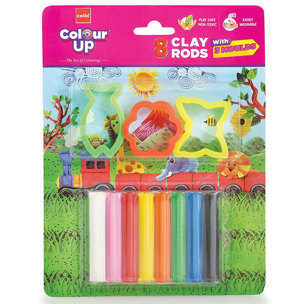 Cello Colour Up 8 Clay Rods Pack of 8