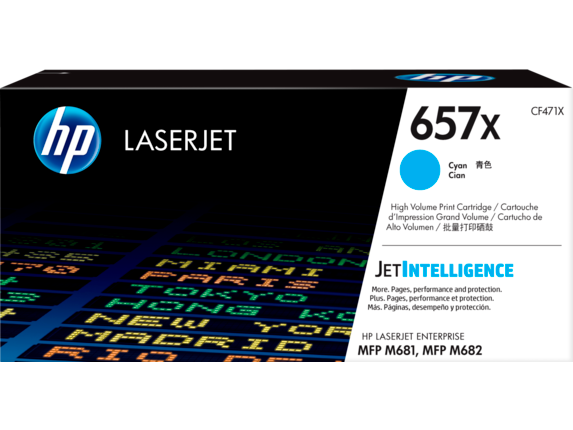 HP 657X Cyan LaserJet Toner Cartridge