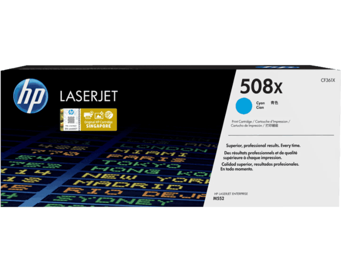 HP 508X Cyan High Yield Original LaserJet Toner Cartridge