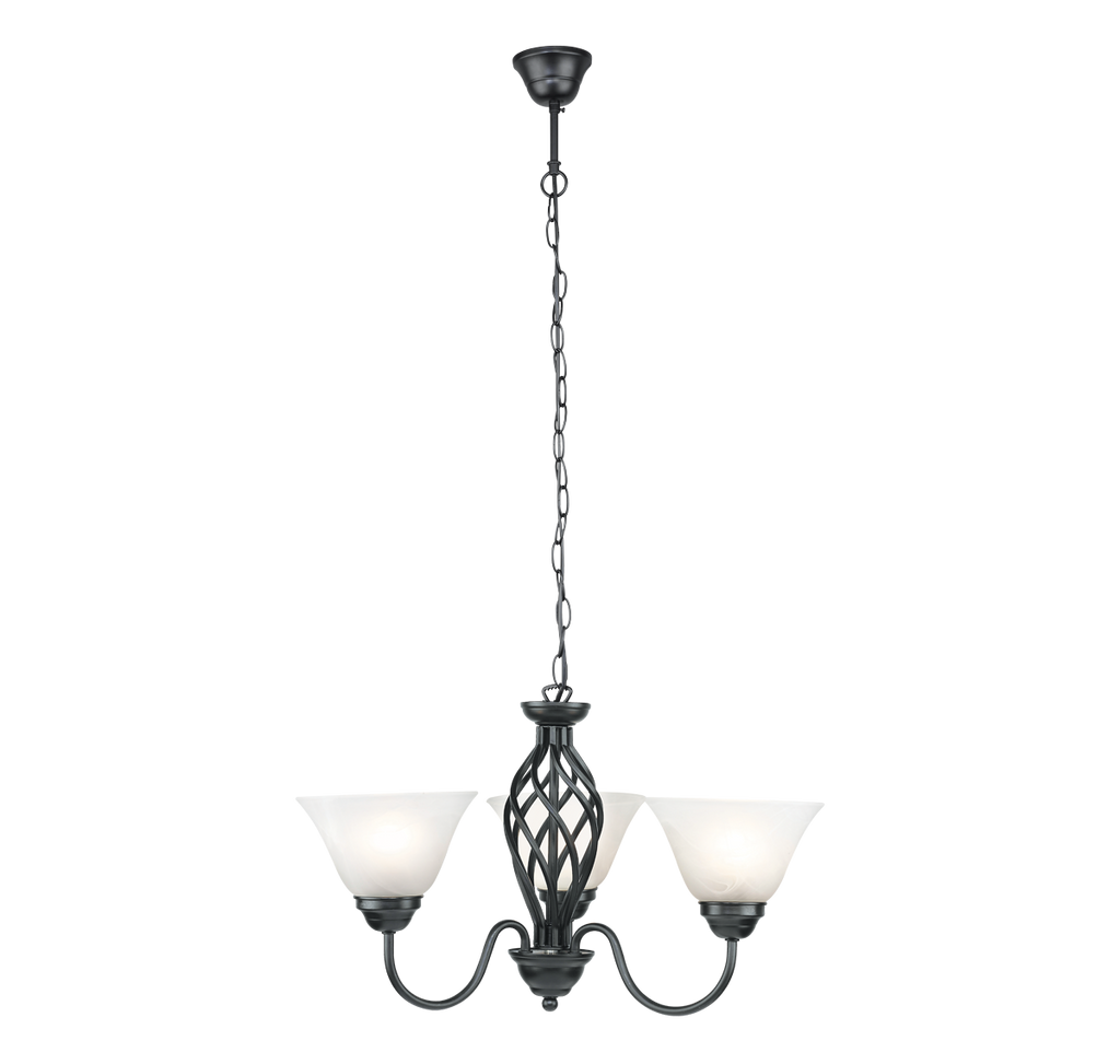 Havells Cupola Chandelier 1 X 3LS E27 BLK Ceiling mounted Chandelier