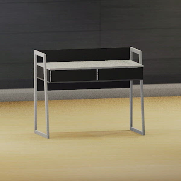 डिटेक™ स्टडी टेबल - सफेद और ग्रे रंग