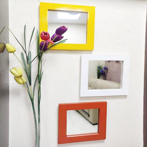 Detec Homzë Designer Wall Mirrors - Orange, Green, Yellow, White and Red color 
