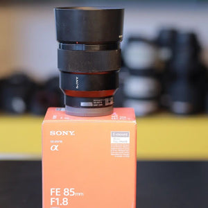 Used Sony SEL85F18 E Mount Full Frame 85 mm F1.8 Prime Lens Black