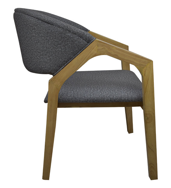 Detec™ Solid Wood Armchair - Grey Color