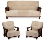 Load image into Gallery viewer, Detec™Moscow Teakwood Sofa Set With Cream Colour Cotton
