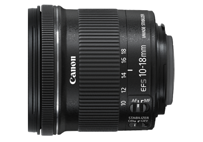 प्रयुक्त Canon EF-S 10-18MM f/4.5-5.6 STM ज़ूम लेंस ब्लैक है